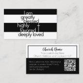 Ik ben zeer gezegend, zeer geliefd, zeer geliefd visitekaartje (Voorkant / Achterkant)