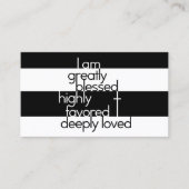 Ik ben zeer gezegend, zeer geliefd, zeer geliefd visitekaartje (Voorkant)
