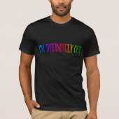 "Ik ben zeker uit" Rainbow tekst LGBT T-shirt (Voorkant)