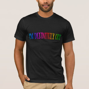 "Ik ben zeker uit" Rainbow tekst LGBT T-shirt