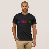 "Ik ben zeker uit" Rainbow tekst LGBT T-shirt (Voorkant volledig)