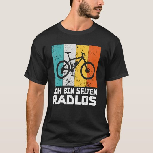 Ik ben zelden fietsloos, grappig fietswiel t-shirt (Voorkant)