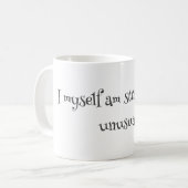 Ik ben zelf een vreemde en ongewone Mok - Gothic Q (Voorkant links)