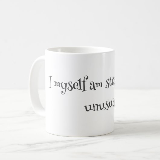 Ik ben zelf een vreemde en ongewone Mok - Gothic Q (Voorkant links)