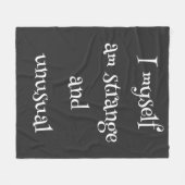 Ik ben zelf vreemd en ongewoon fleece deken (Voorkant (Horizontaal))