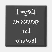 Ik ben zelf vreemd en ongewoon magneet (Voorkant)