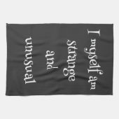 Ik ben zelf vreemd en ongewoon theedoek (Horizontaal)