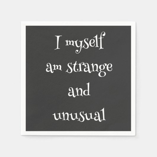 Ik ben zelf vreemde en ongewone cocktailservetten servet (Voorkant)