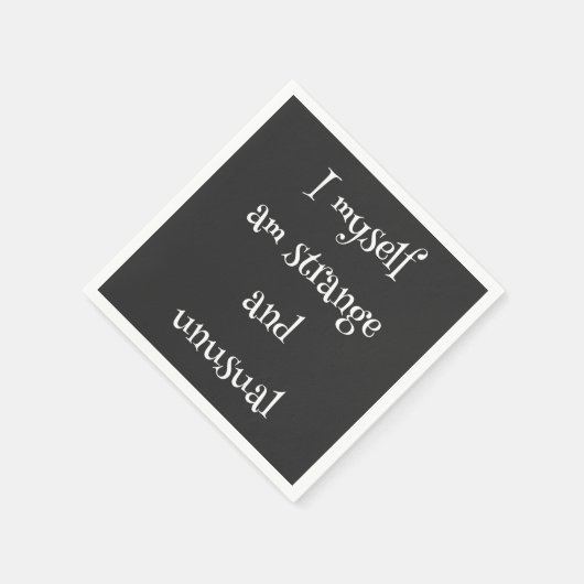 Ik ben zelf vreemde en ongewone cocktailservetten servet (Hoek)