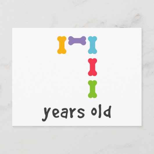 Ik ben zeven jaar oud briefkaart (Voorkant)