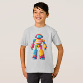 Ik ben zeven robot voor kinderen 7e verjaardag rob t-shirt (Voorkant volledig)