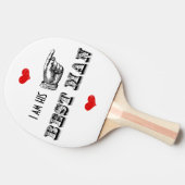 Ik ben zijn beste man tafeltennisbatje (Zijkant)