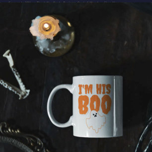 Ik ben zijn Boo Grappige Geest Halloween Vrouw Koffiemok