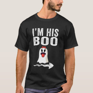 Ik ben zijn Boo Halloween Matching Couple Pajamas T-shirt