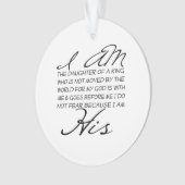 Ik ben zijn Christelijke inspiratie Ornament (voorkant)