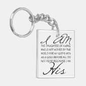 Ik ben zijn Christelijke inspiratie Sleutelhanger (Voorkant Links)