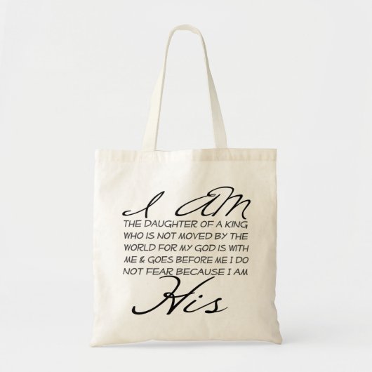 Ik ben zijn Christelijke inspiratie Tote Bag (Voorkant)