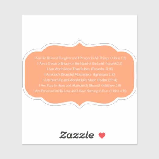 IK BEN ZIJN CHRISTELIJKE STICKER VAN HET DOCHTER. (Vel)