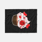 Ik ben zijn cupcake, ik ben haar studmuffin Valent Fleece Deken (Voorkant (Horizontaal))