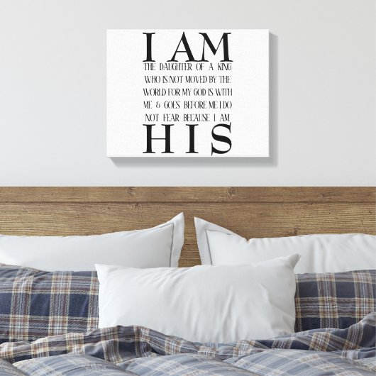 Ik ben zijn custom canvas afdruk (Insitu (Slaapkamer))