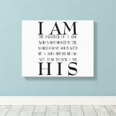 Ik ben zijn custom canvas afdruk (Insitu (Houten vloer))