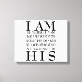 Ik ben zijn custom canvas afdruk (Voorkant)