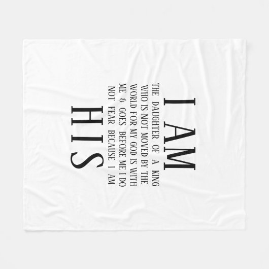 Ik ben zijn douane-vacht fleece deken (Voorkant (Horizontaal))