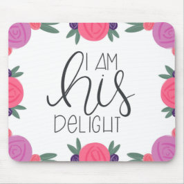 Ik ben zijn fijne, heldere Florals Mousepad Muismat