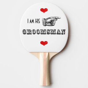 Ik ben zijn heer Groomsman Tafeltennisbatje