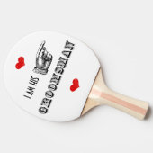 Ik ben zijn heer Groomsman Tafeltennisbatje (Zijkant)