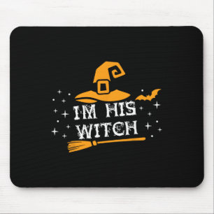 Ik ben zijn heks die paren Halloween kostuum F Muismat