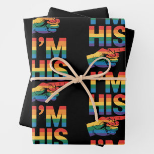 Ik ben zijn homo koppel dat LGBTQ Pride evenaart Inpakpapier Vel