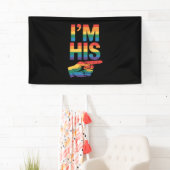Ik ben zijn homo koppel dat LGBTQ Pride evenaart Spandoek (Insitu)