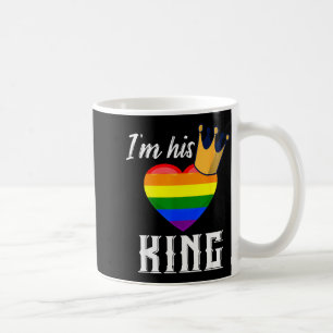 Ik ben zijn koning - Lgbtq regenbooghart homoseksu Koffiemok