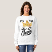 Ik ben zijn koningin-sweetshirts trui (Voorkant volledig)