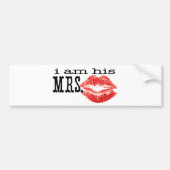 Ik ben zijn mevrouw bumpersticker (Voorkant)