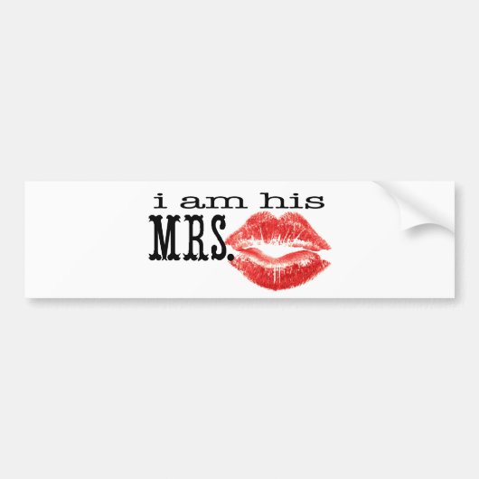 Ik ben zijn mevrouw bumpersticker (Voorkant)