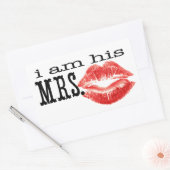 Ik ben zijn mevrouw. rechthoekige sticker (Envelop)