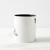 "Ik ben zijn mok" Tweekleurige Koffiemok (Center)