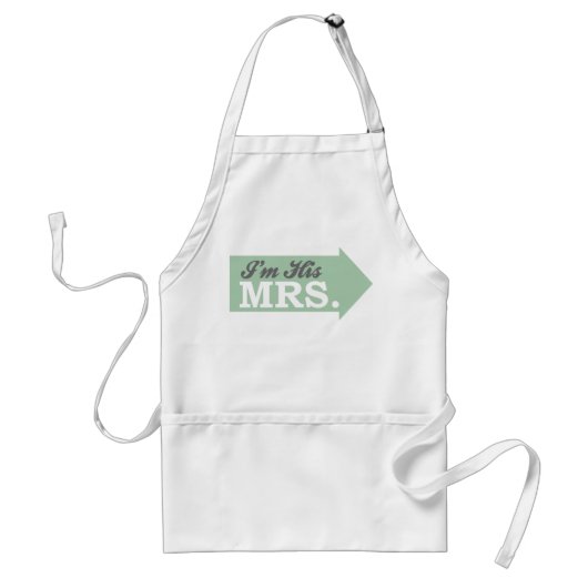 Ik ben zijn Mrs. (Groene Pijl) Standaard Schort (Voorkant)