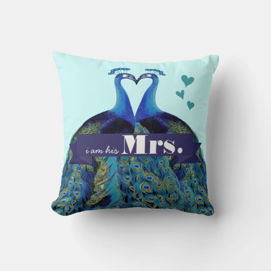 Ik ben zijn Mrs Peacock Pillow Kussen (Voorkant)