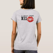 Ik ben zijn Mrs Red Lips Brides T-shirt (Achterkant)