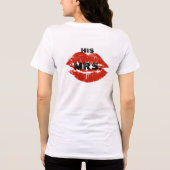 Ik ben zijn Mrs Red Lips Brides T-shirt (Achterkant)