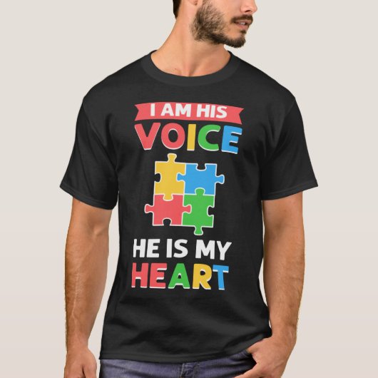 Ik ben zijn stem Autistisch Kind Autisme Ondersteu T-shirt (Voorkant)