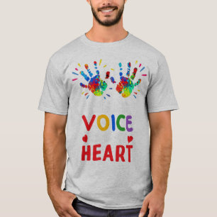 Ik ben zijn stem, hij is mijn hart autisme bewustz t-shirt