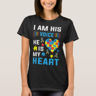 Ik ben Zijn stem Hij is mijn hart Autisme Bewustzi T-shirt