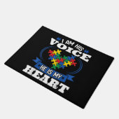 Ik ben zijn stem. Hij is mijn hart autisme. Deurmat (Schuin)