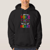 Ik ben zijn stem. Hij is mijn hart autisme. Hoodie (Voorkant)