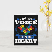 Ik ben zijn stem. Hij is mijn hart autisme. Kaart (Gele Bloem)