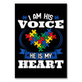 Ik ben zijn stem. Hij is mijn hart autisme. Kaart (Voorkant)
